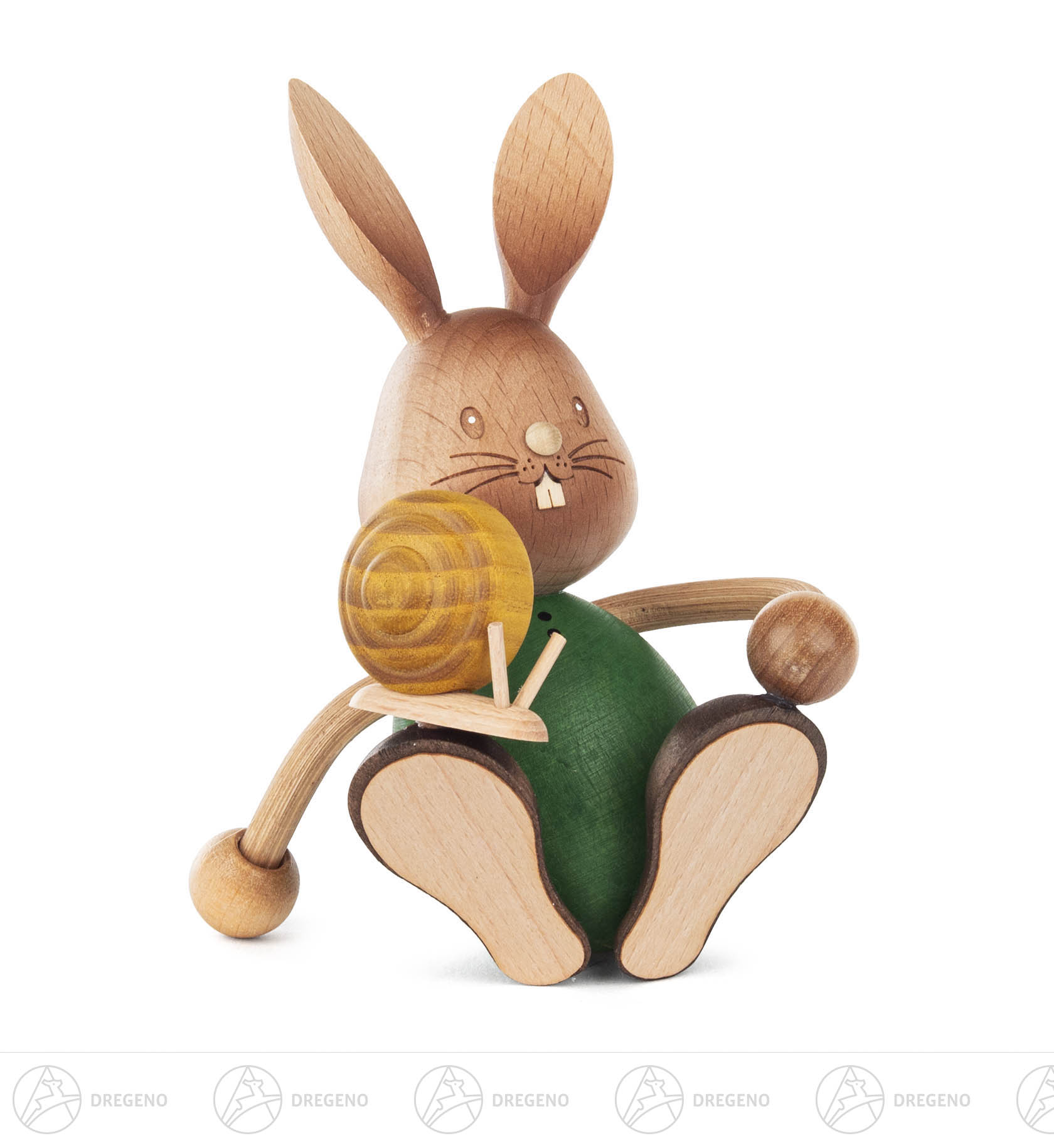 Hase Stupsi mit Schnecke 11x7cm Hase Stupsi mit Schnecke 11x7cm