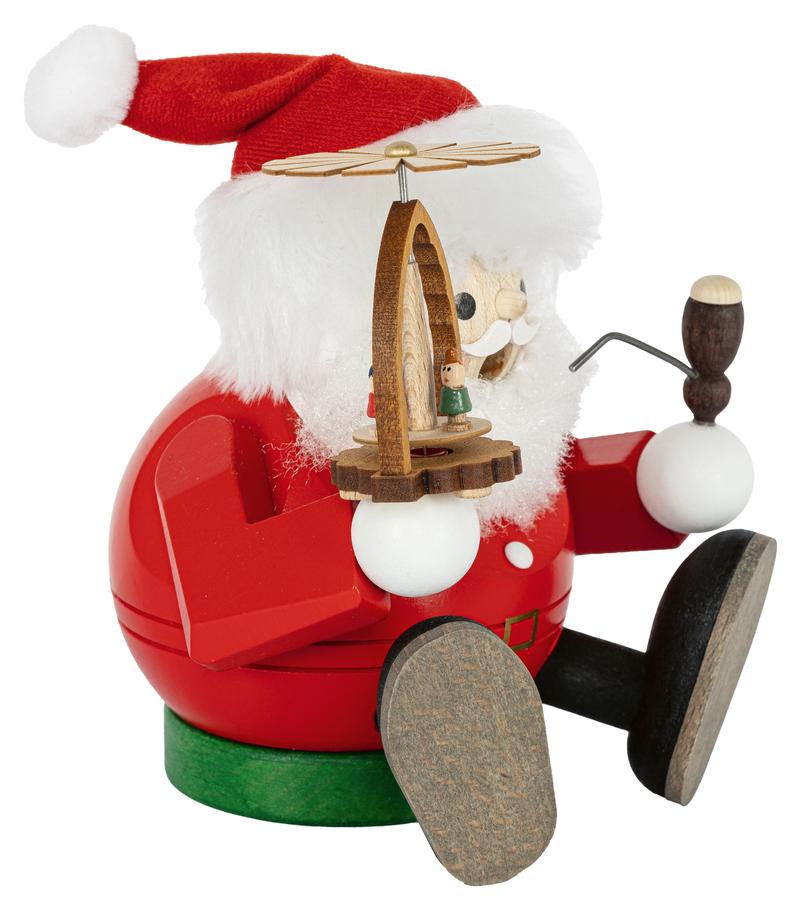 Rauchmann Santa mit Pyramide sitzend 15cm