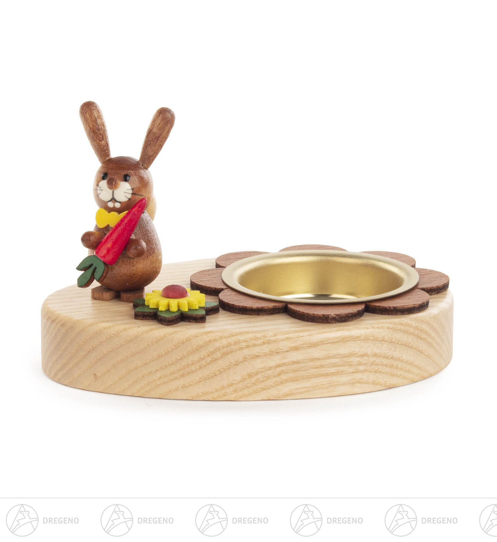 Teelichthalter Hase mit Möhre 6cm