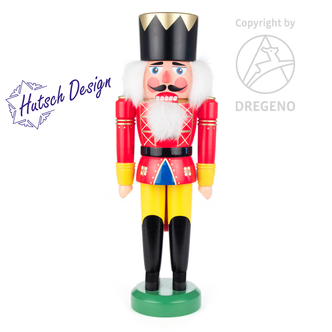 Nussknacker König rot-gelb, 41cm