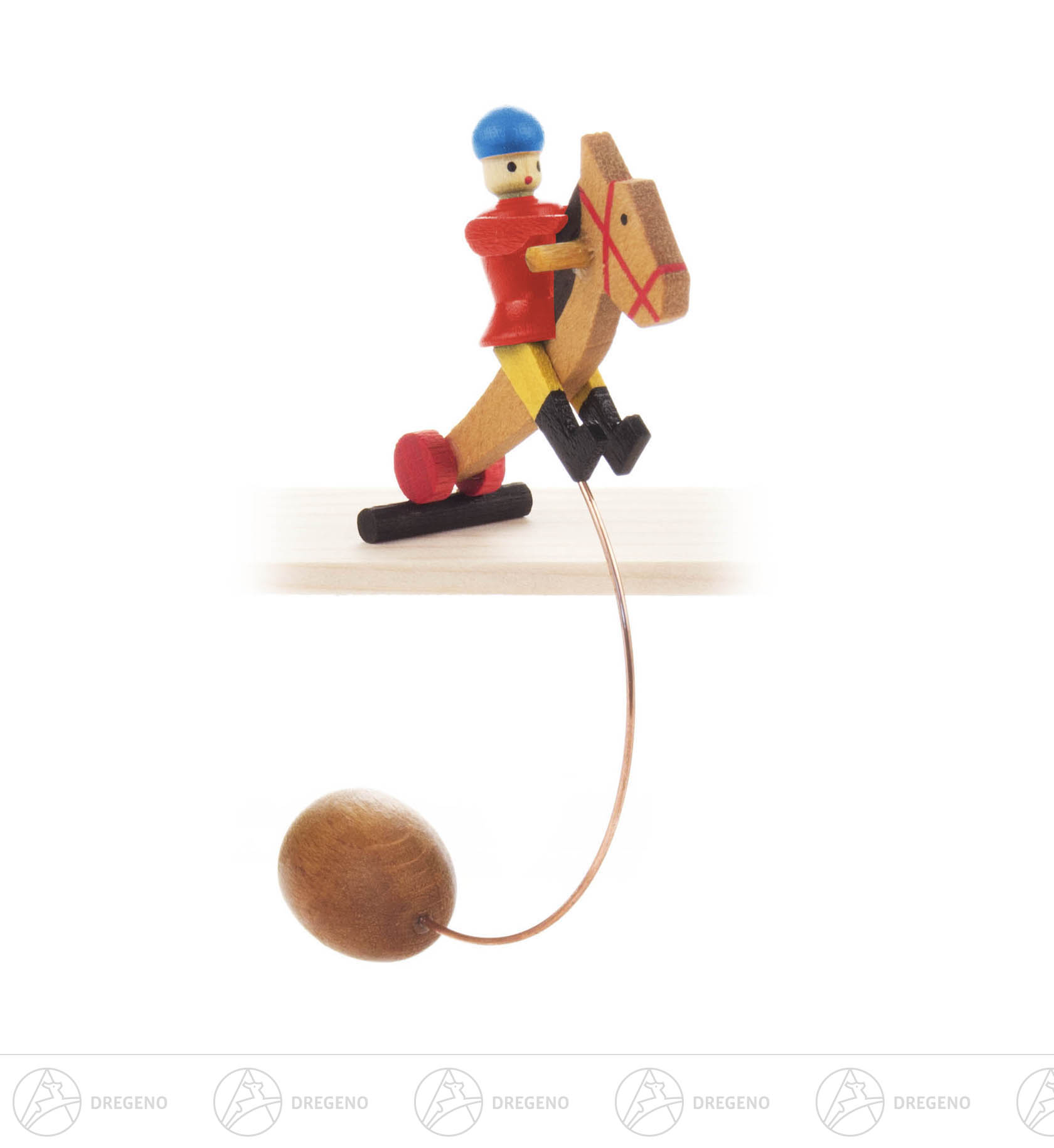 Schaukelfigur Reiter, rot 8cm Schaukelfigur Reiter, rot 8cm