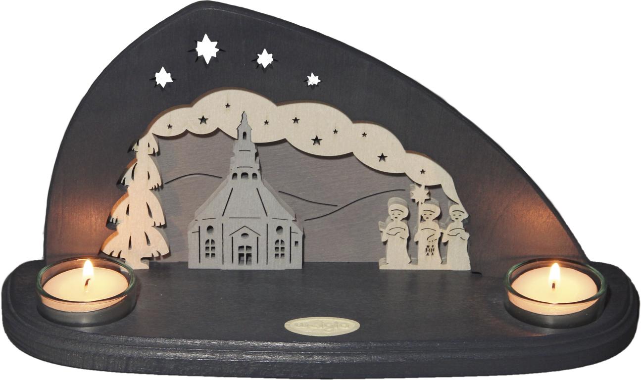 Teelichthalter Seiffen für 2 TL 29,0 x 14,5 x 11,0 cm