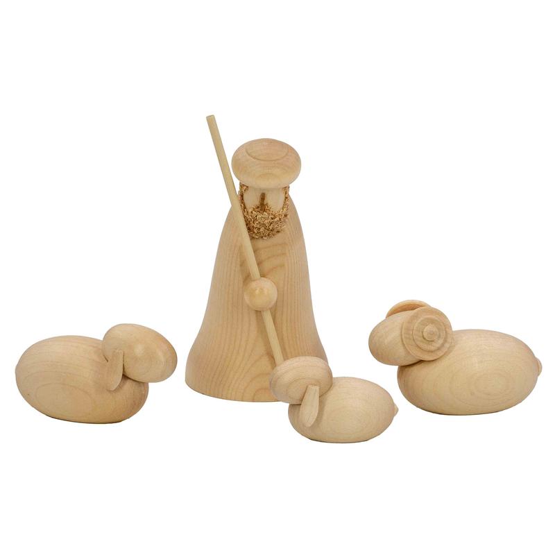 Hirtengruppe natur 4-teilig 12cm Hirtengruppe natur 4-teilig 12cm