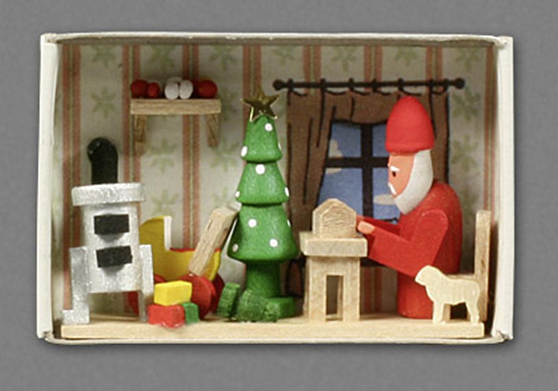 Zündholzschachtel Weihnachtsmannwerkstatt Zündholzschachtel Weihnachtsmannwerkstatt