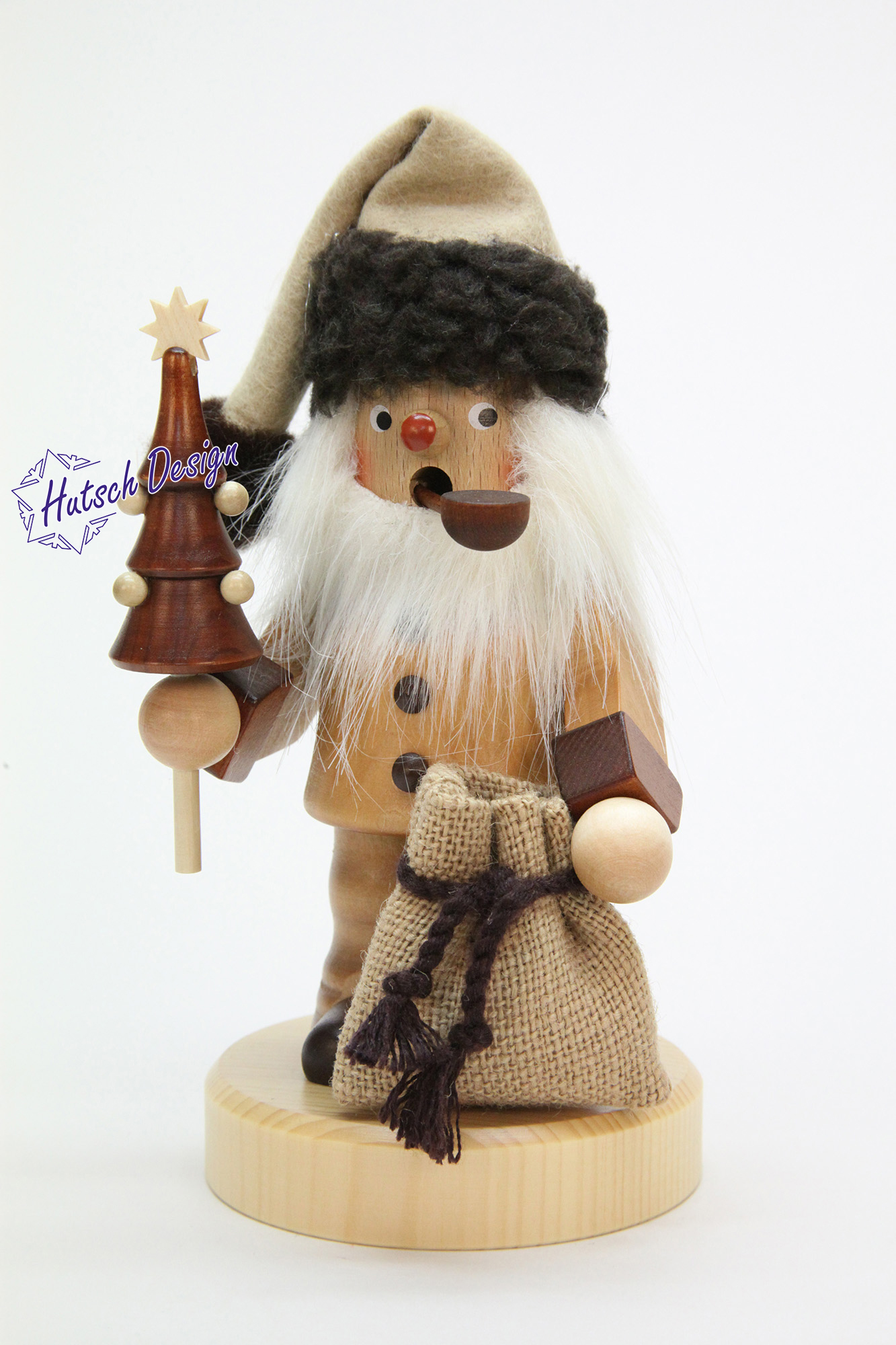 Räuchermann Weihnachtsmann natur  20,0 cm