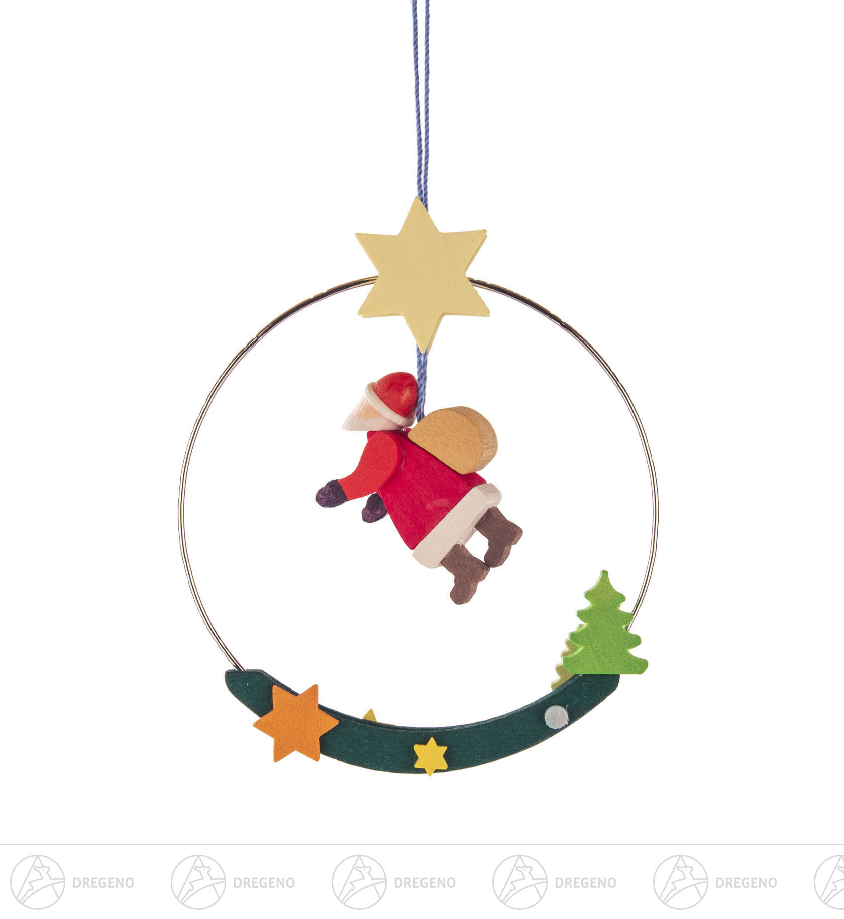Behang Weihnachtsmann im Ring 8cm Behang Weihnachtsmann im Ring 8cm