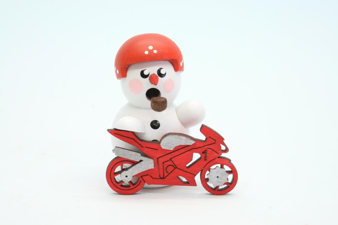 Biker weiß mit rotem Bike 8cm Biker weiß mit rotem Bike 8cm