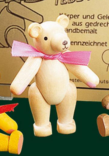 Spielzeugbär beweglich natur  7 cm