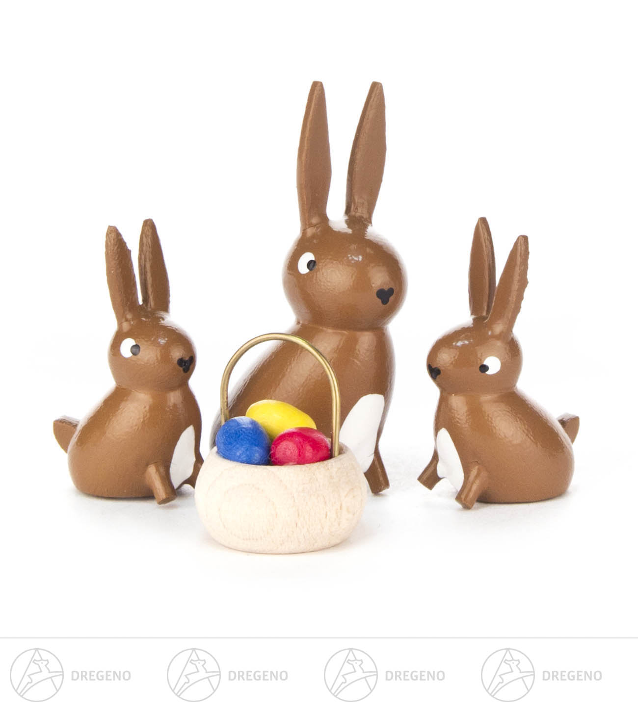 Hasenfamilie mit Körbchen (4) 4cm Hasenfamilie mit Körbchen (4) 4cm