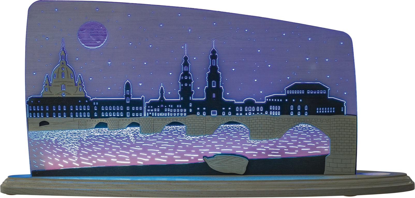 Motivleuchte Dresden bei Nacht 47,0 x 22,0 x 8,2 cm