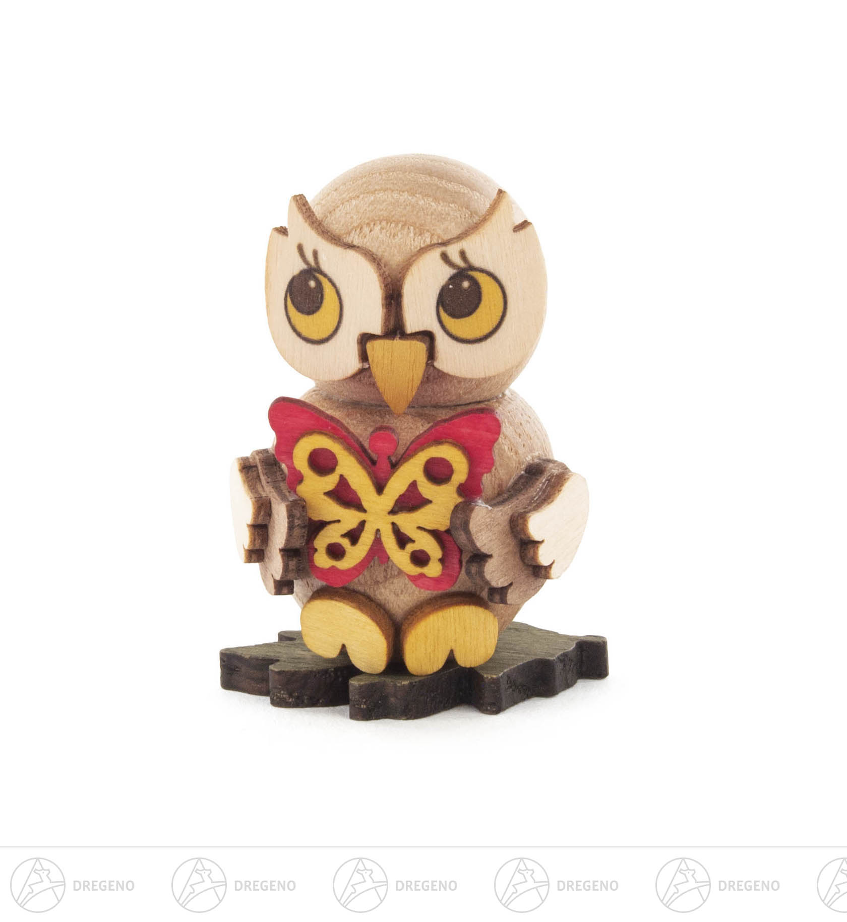 Eulenkind mit Schmetterling zum Stellen