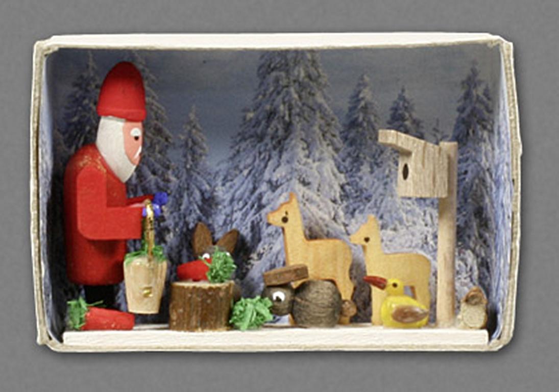Zündholzschachtel Weihnacht im Winterwald