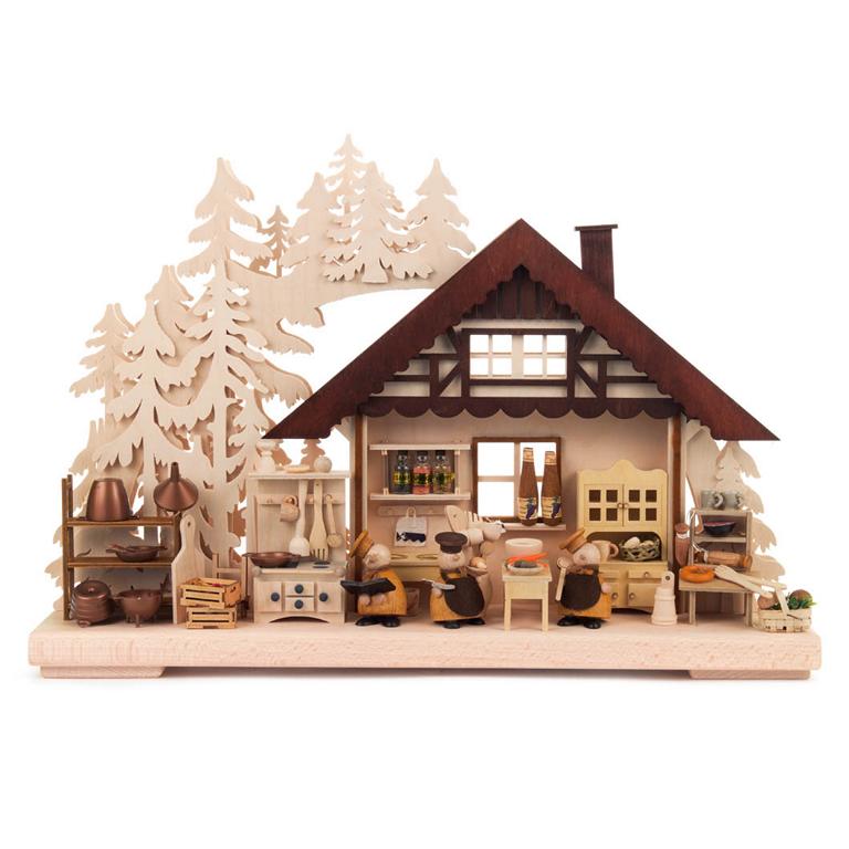 Schwibbogen Kochprofis klein, indirekt elektrisch beleuchtet