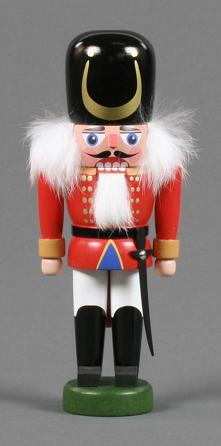 Nussknacker Wachsoldat rot-weiß, 24cm