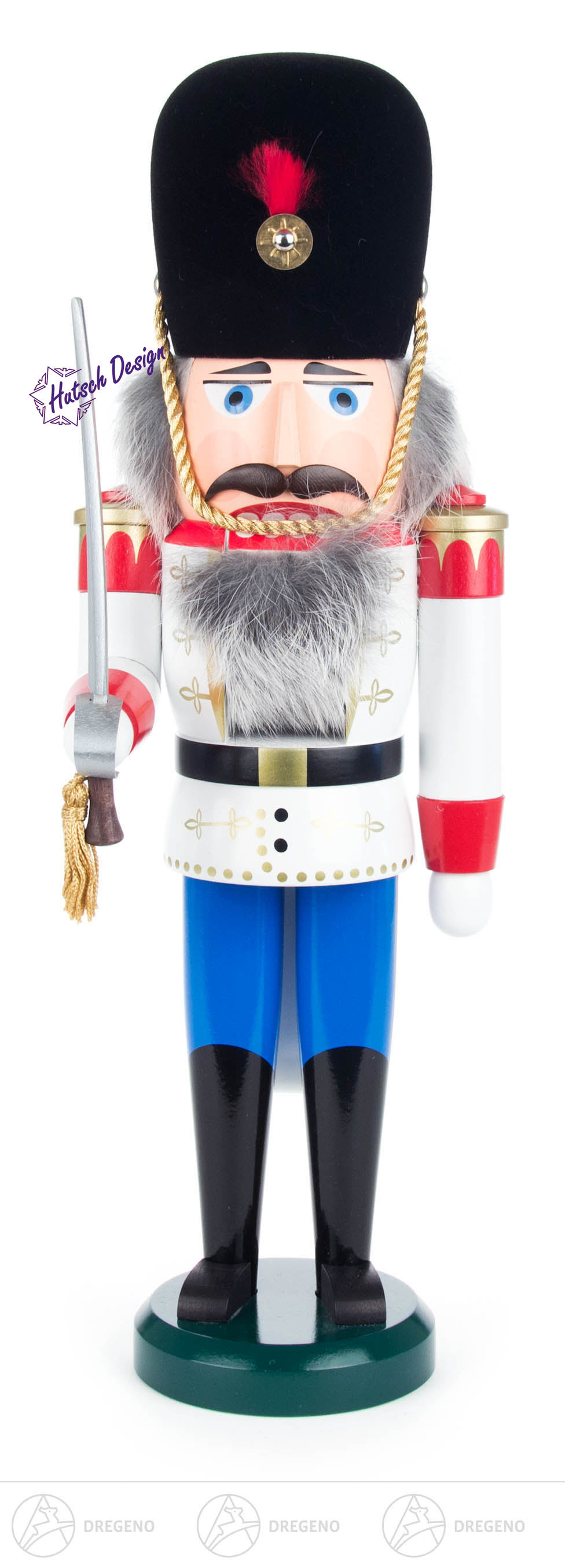 Nussknacker Däne weiß-blau, 39cm