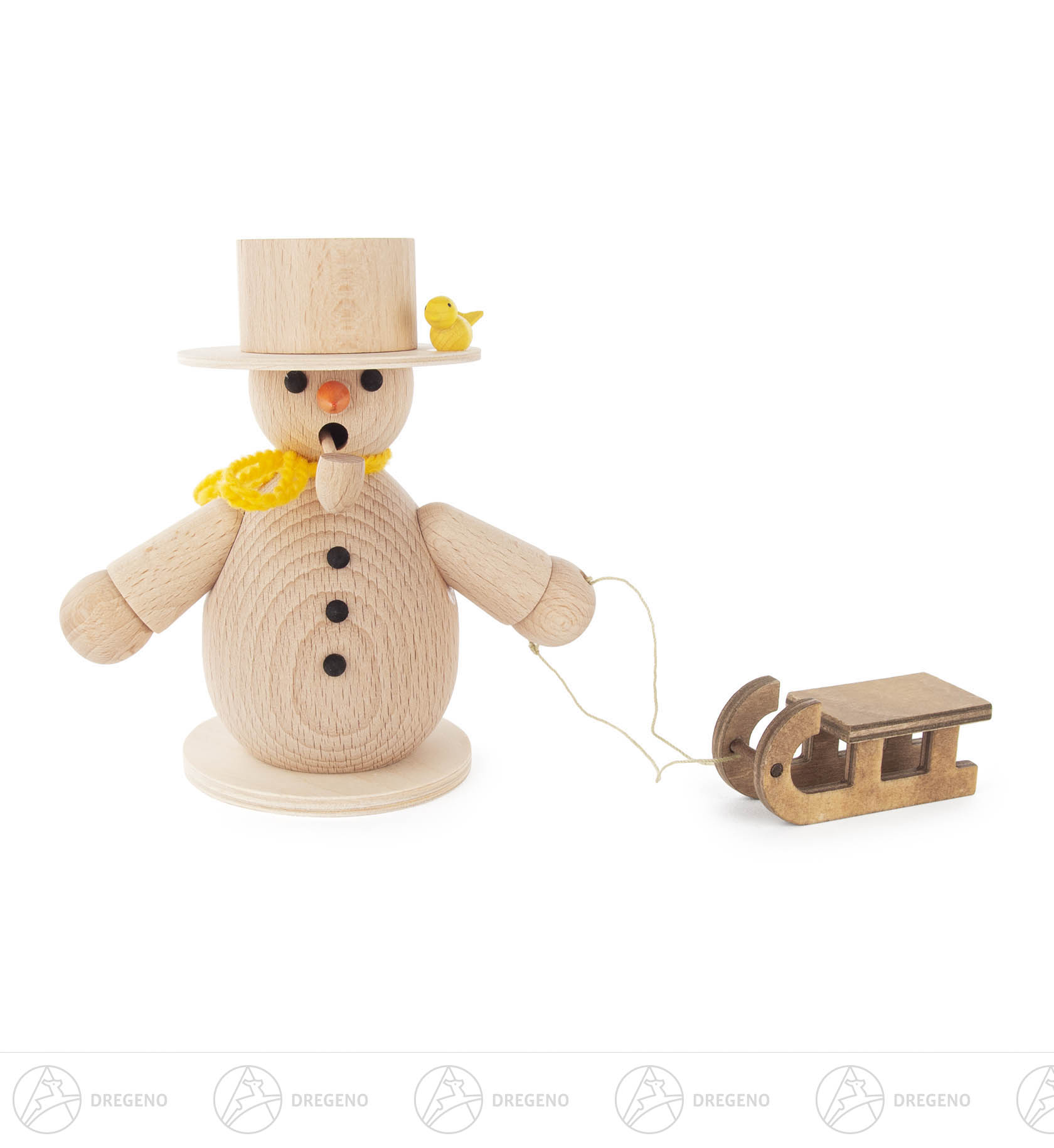 Bastelset Räuchermann ca. 14cm Schneemann mit Schlitten