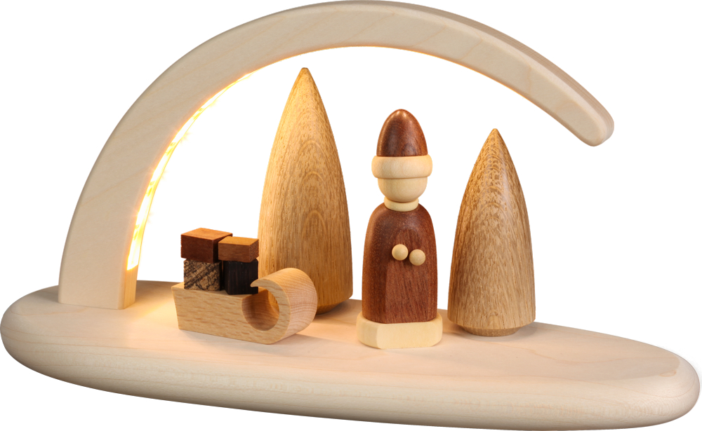 Bogen natur LED beleuchtet Weihnachtsmotiv 13 x24 x10cm Bogen natur LED beleuchtet Weihnachtsmotiv 13 x24 x10cm