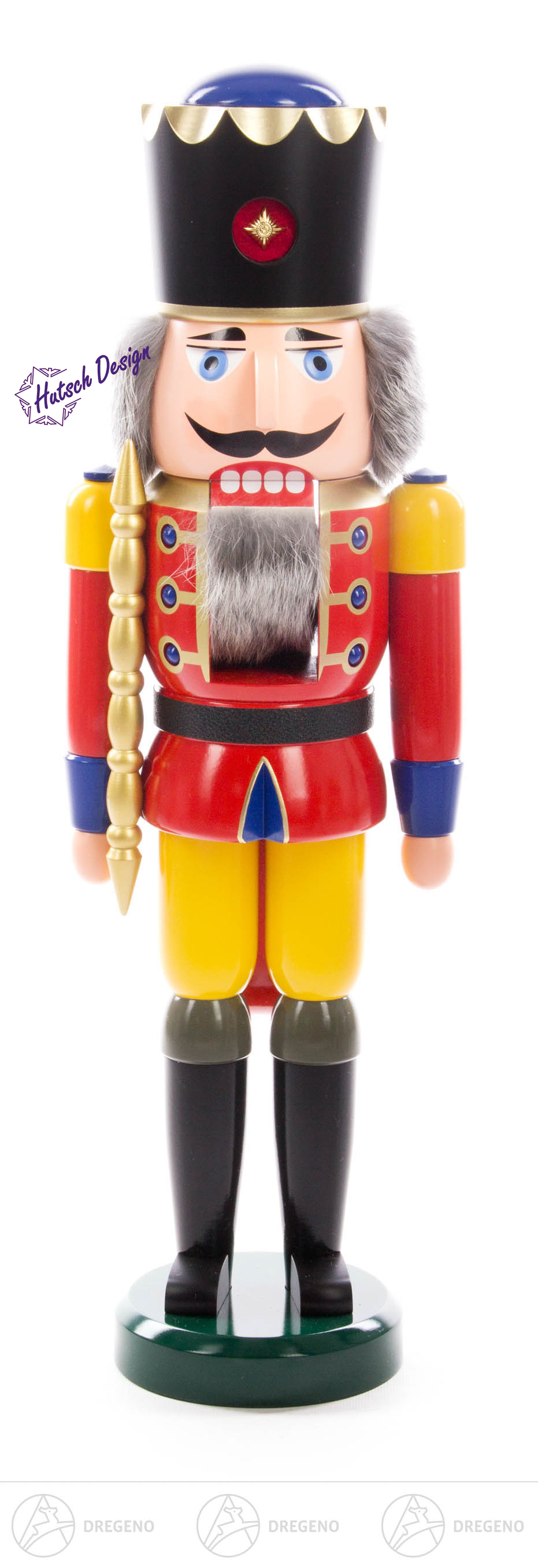 Nussknacker König rot-gelb, 60cm