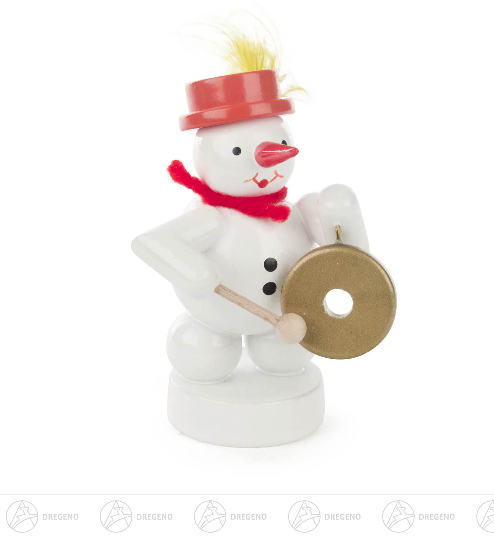Schneemann mit Gong 8cm Schneemann mit Gong 8cm