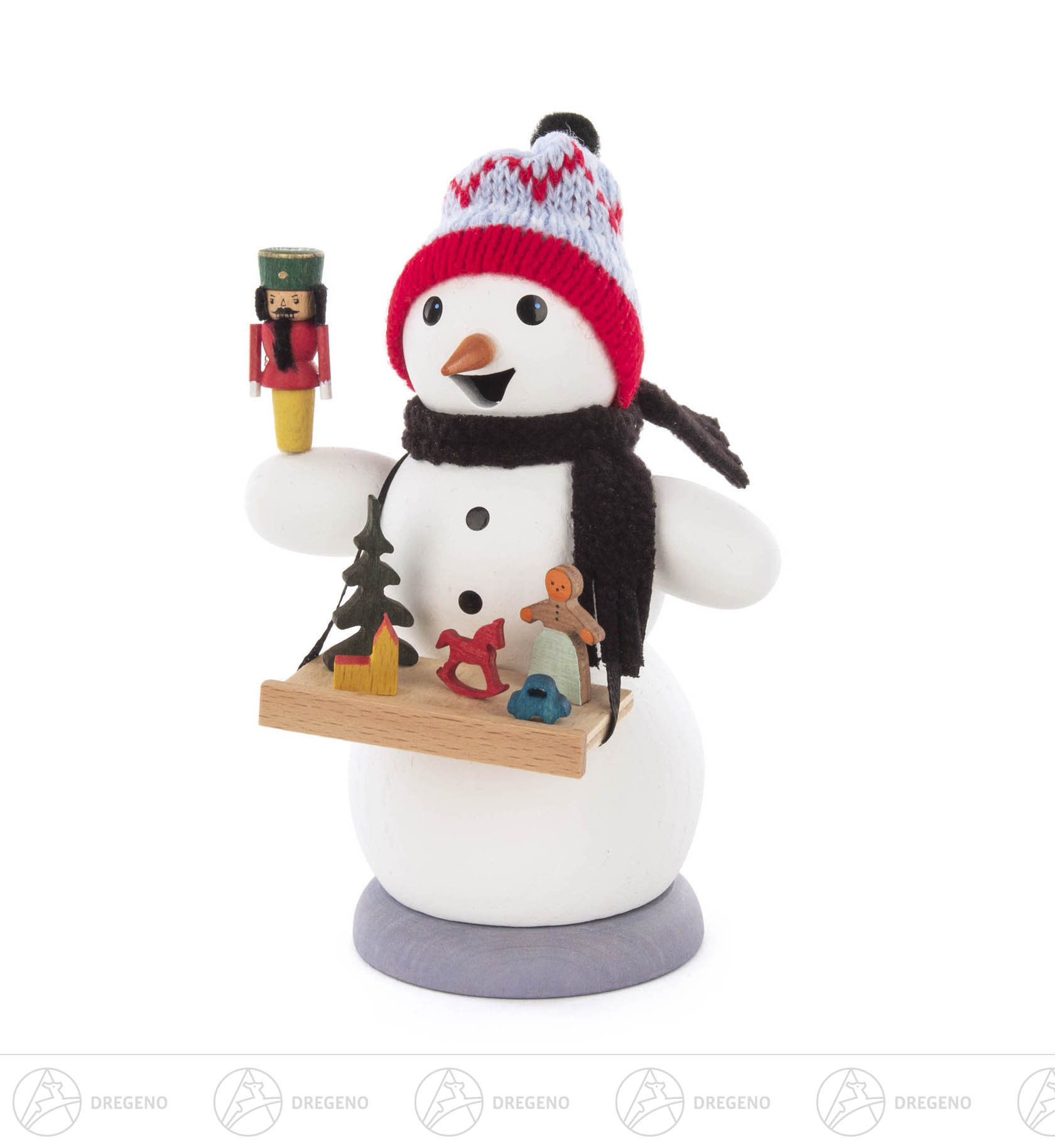 Räuchermann Schneemann Weihnachtsmarkthändler Räuchermann Schneemann Weihnachtsmarkthändler