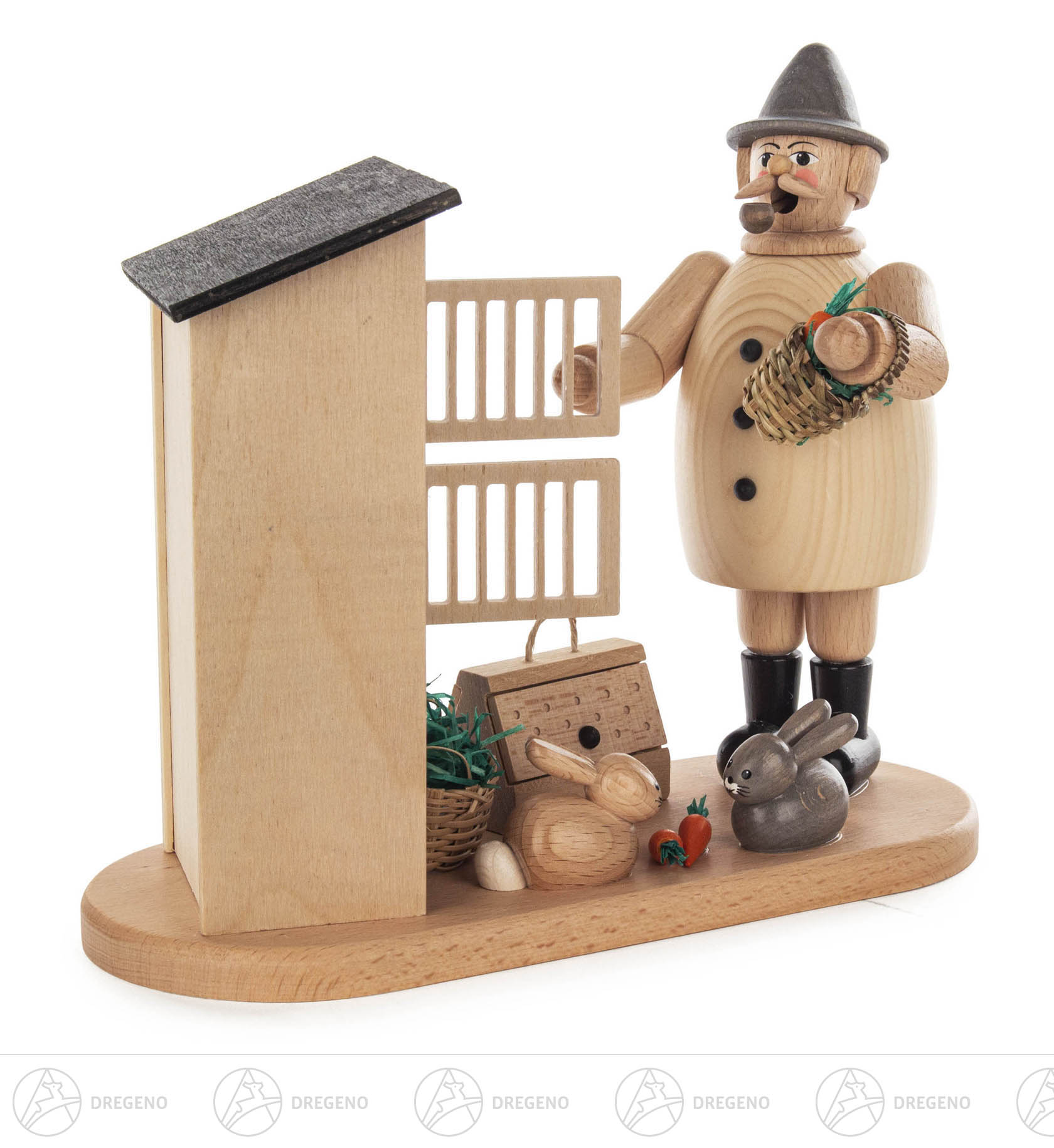 Räuchermann Kaninchenzüchter 20cm