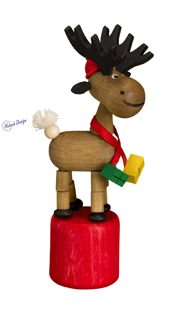 Weihnachtselch Wackeltier