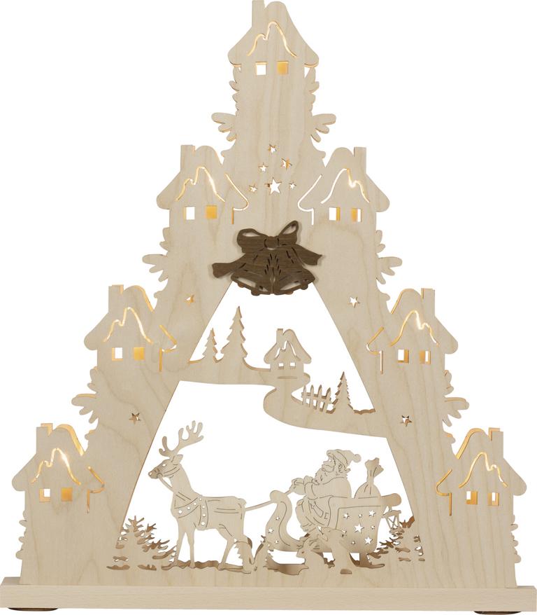 LED Lichterspitze 7 flg. Weihnachtsmann auf Schlitten 38,0 x 43,0 x 4,5 cm LED Lichterspitze 7 flg. Weihnachtsmann auf Schlitten 38,0 x 43,0 x 4,5 cm
