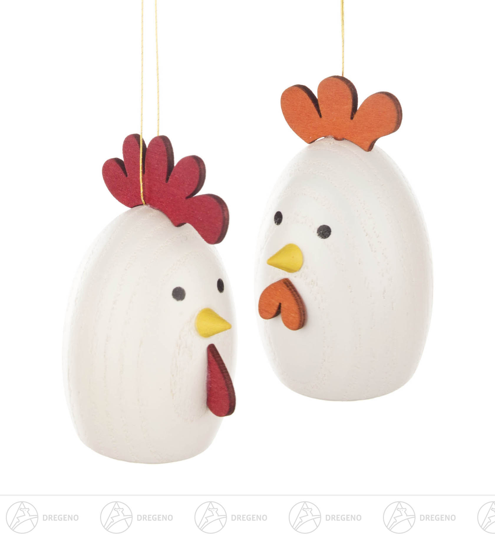 Behang Hahn und Henne, farbig 6cm