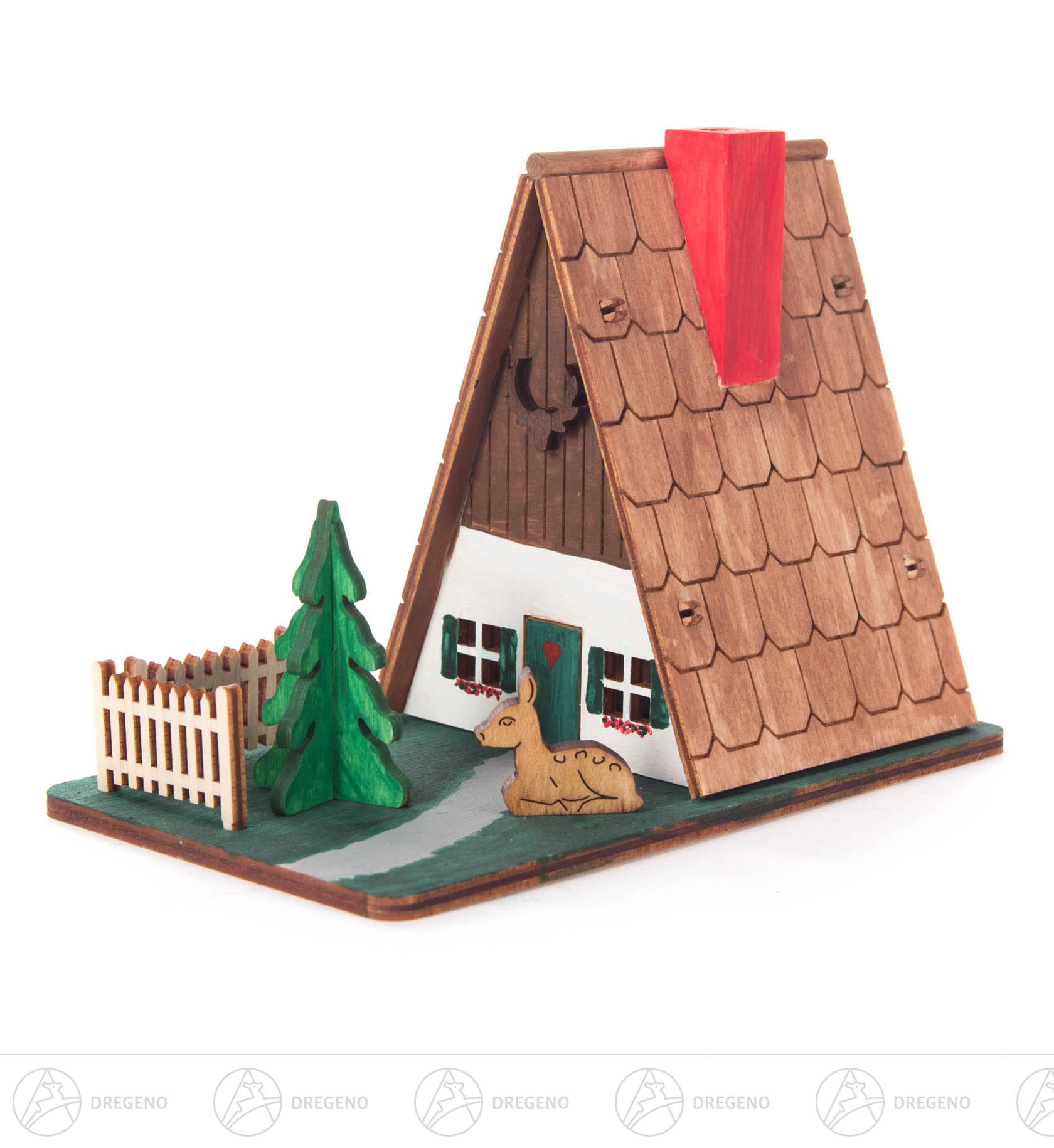 Bastelset Räucherhaus Forsthaus 15-teilig 10,5x12,5x10,5cm