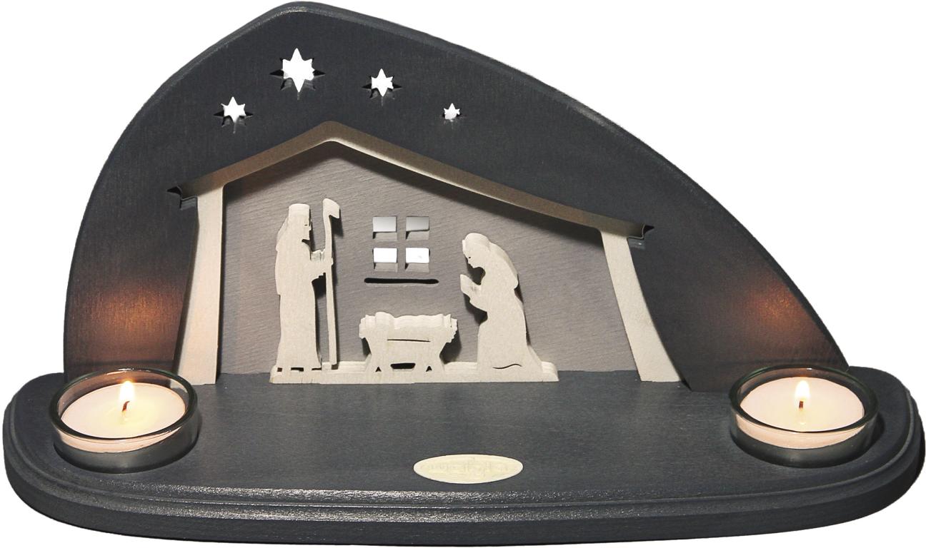Teelichthalter Bethlehem für 2 TL 29,0 x 14,5 x 11,0 cm