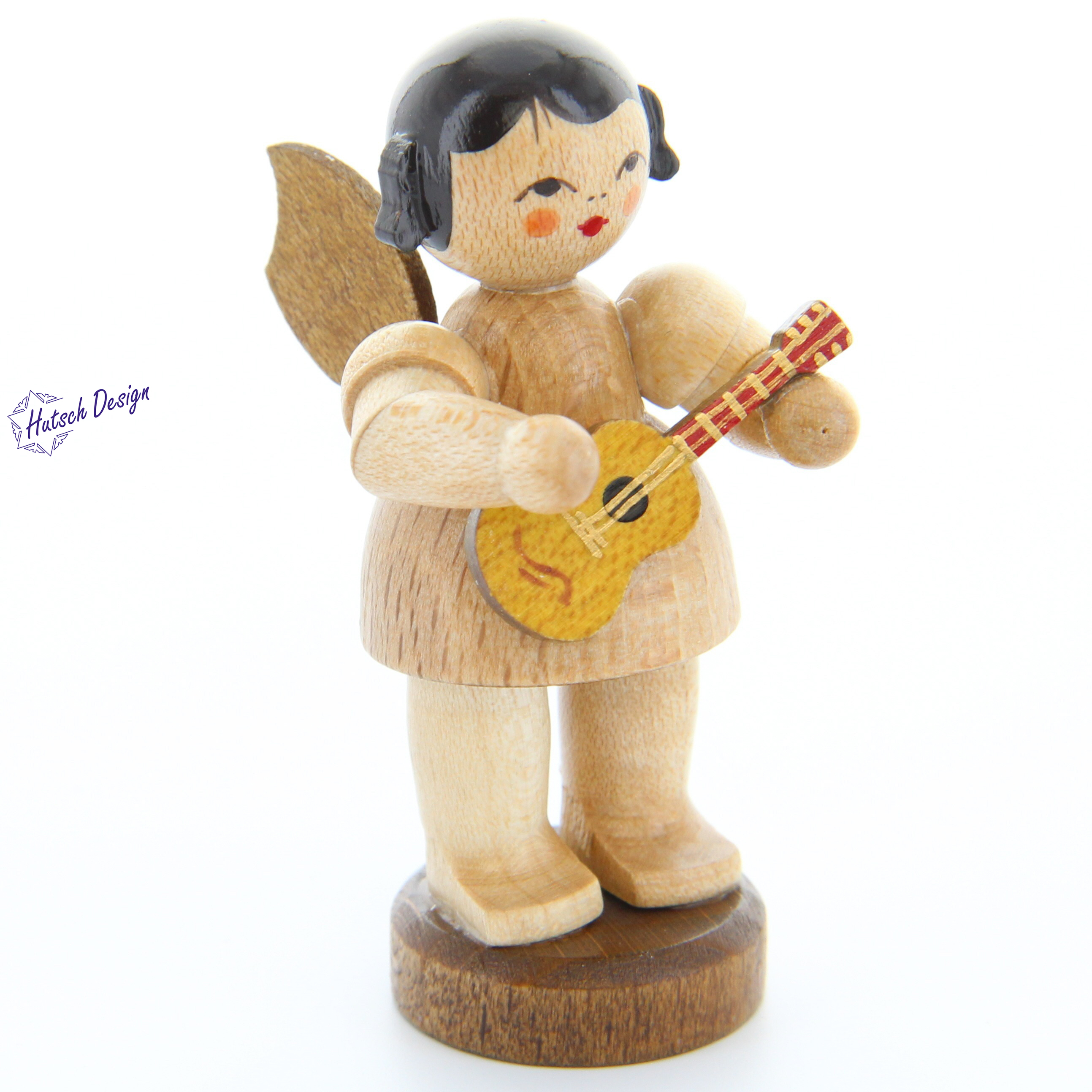 Engel stehend mit Ukulele, natur