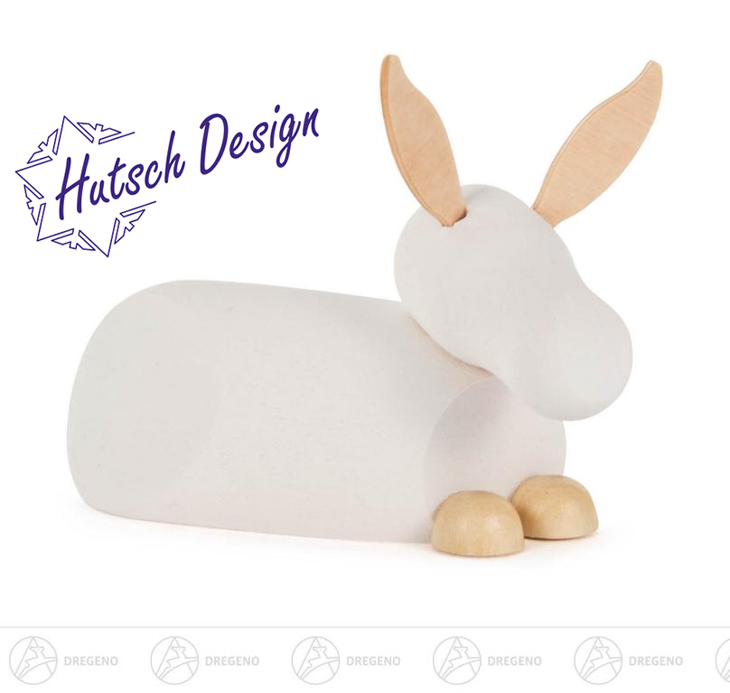 Esel modern, groß natur/weiß