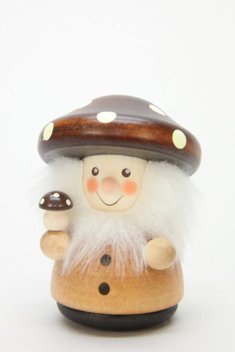 Wackelmännchen Pilzmännle natur  7,8 cm