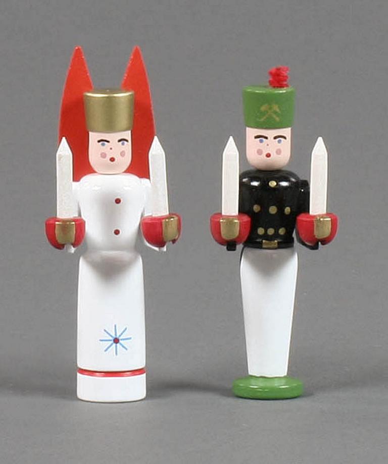 Miniatur Engel und Bergmann, (Engel mit roten Flügel)