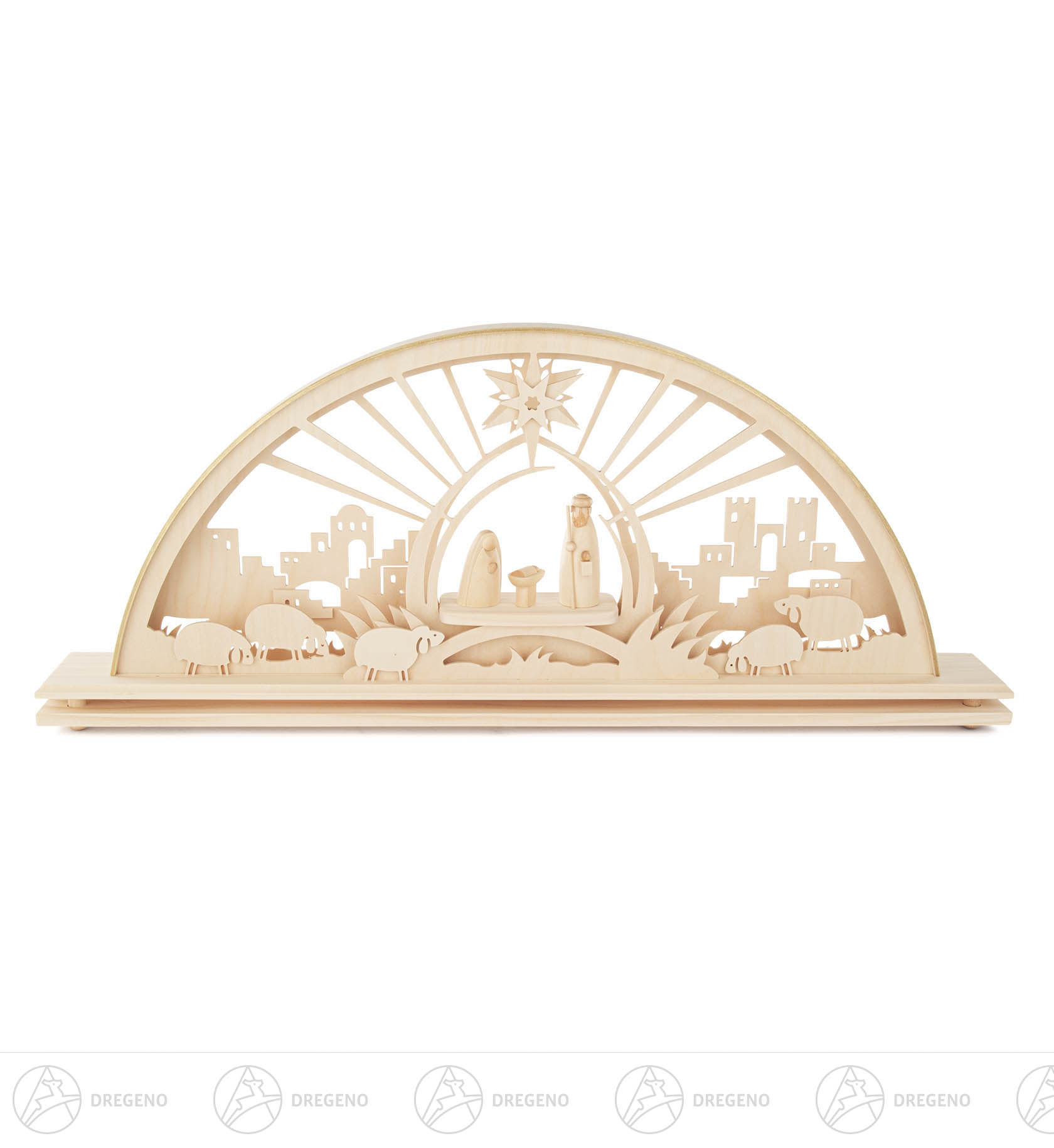 Schwibbogen Christi-Geburt elektrisch beleuchtet LED 23x55cm Schwibbogen Christi-Geburt elektrisch beleuchtet LED 23x55cm