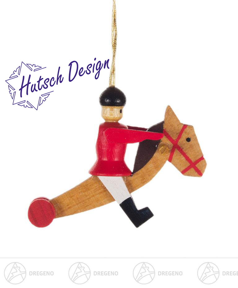 Behang Reiter rot auf Steckenpferd