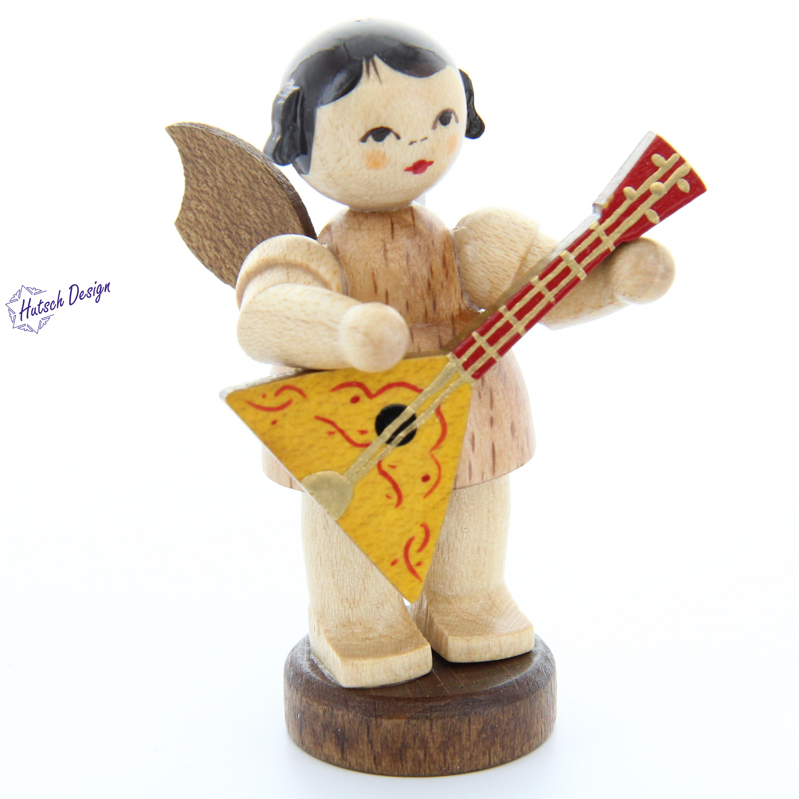 Engel stehend mit Balalaika, natur