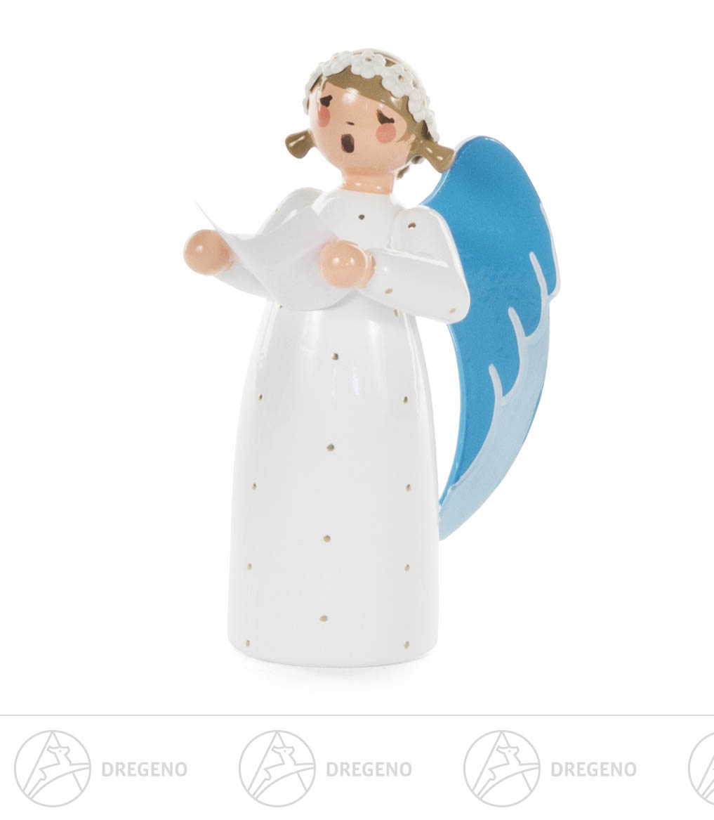 Engel mit Notenblatt stehend 7cm