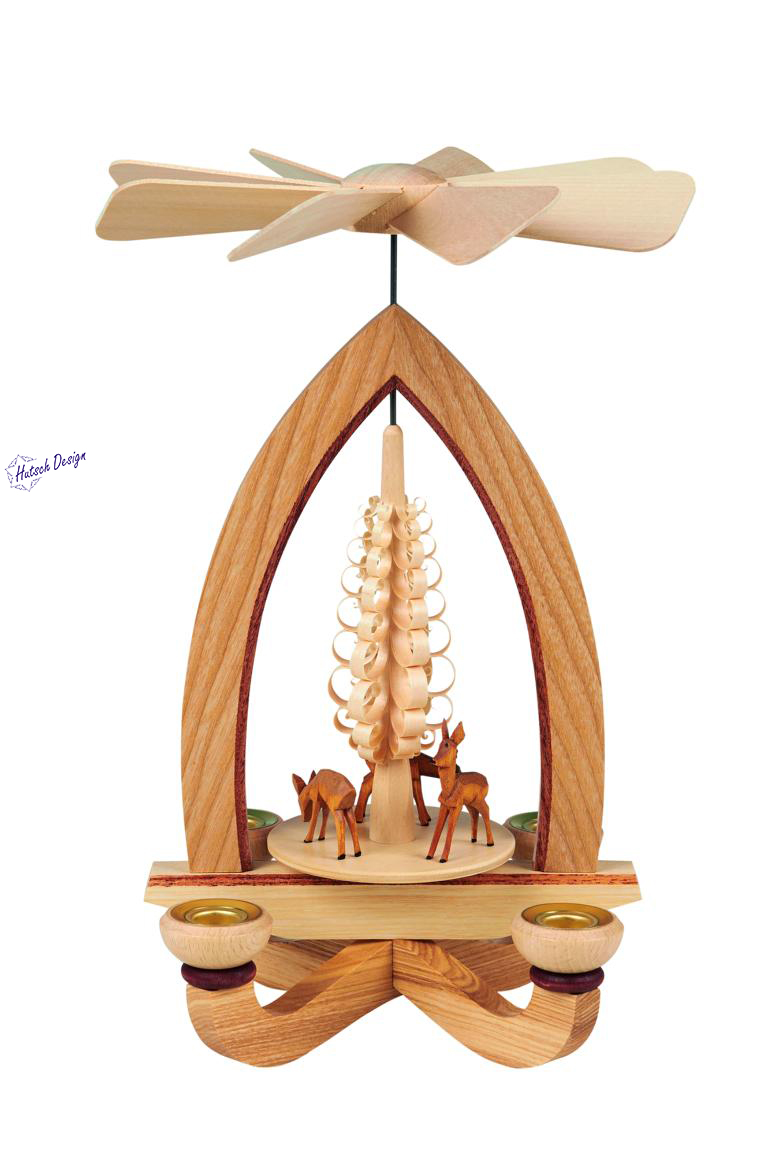 Pyramide mit Rehe 28cm