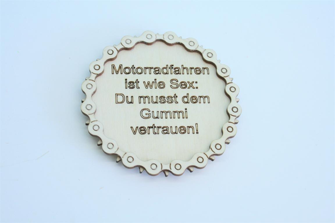 Bierdeckel Spruch Kettenblatt gelasert 1Stück