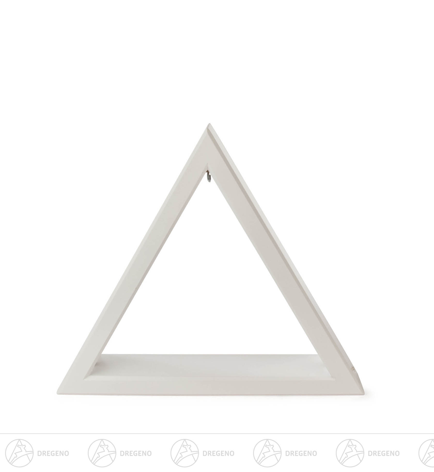 Beleuchtetes Dreieck weiß 26cm mit LED Band 12V/Trafo 100-240V 26x30cm