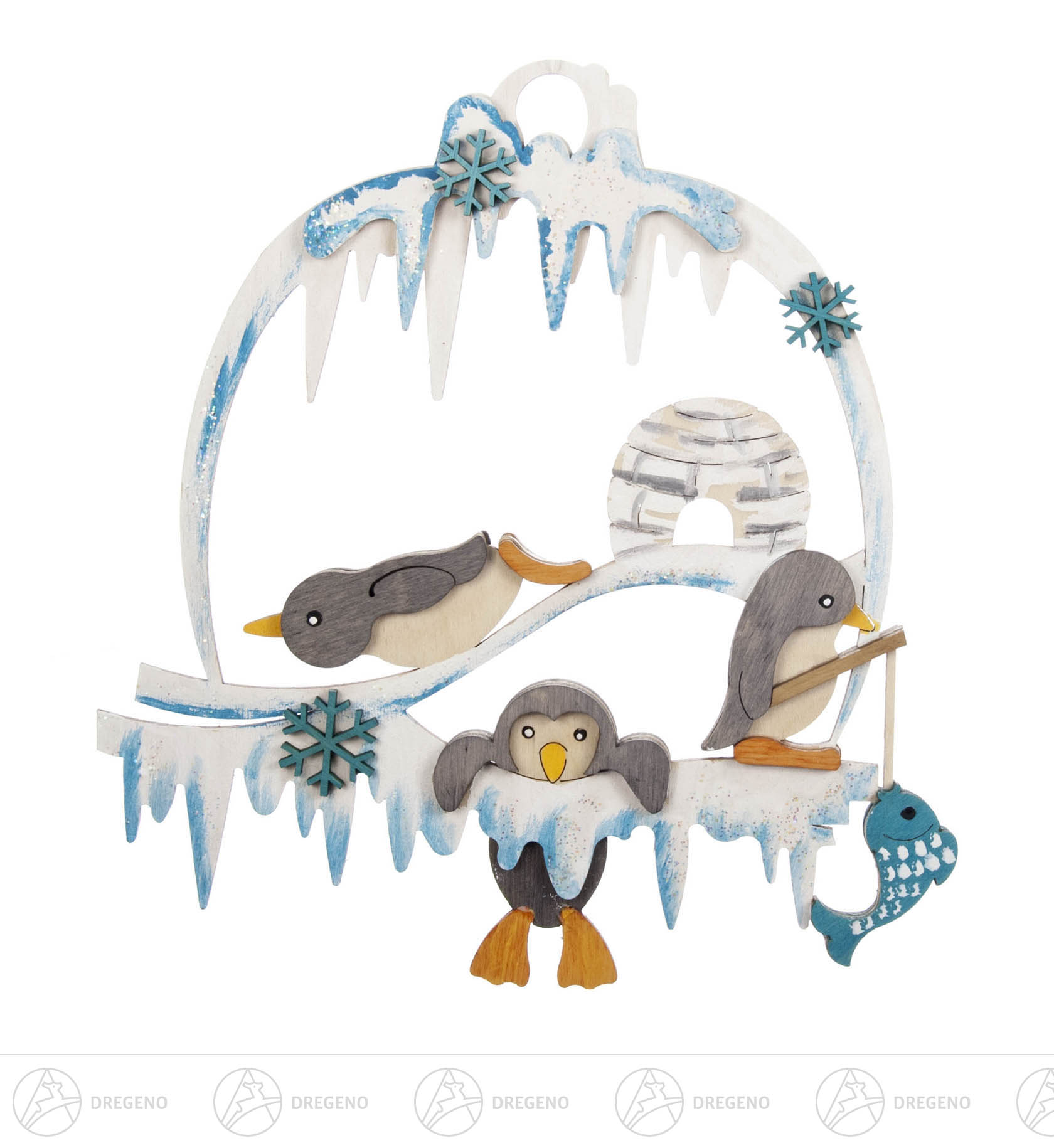 Bastelset Fensterbild Pinguin 19x21cm