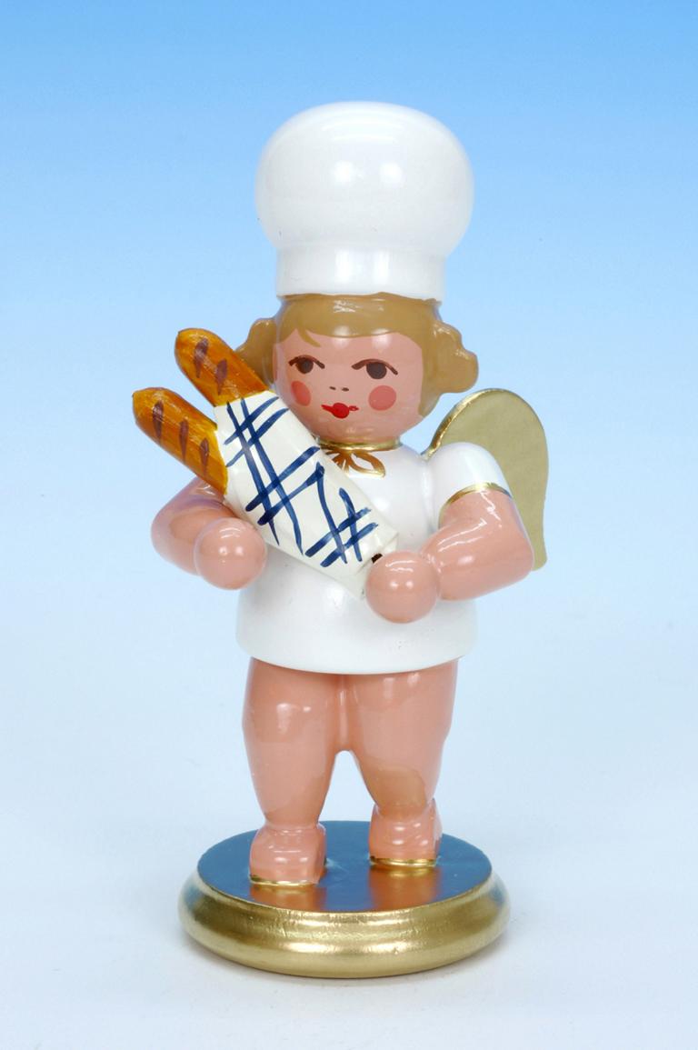 Bäckerengel mit Baguette  7,5 cm