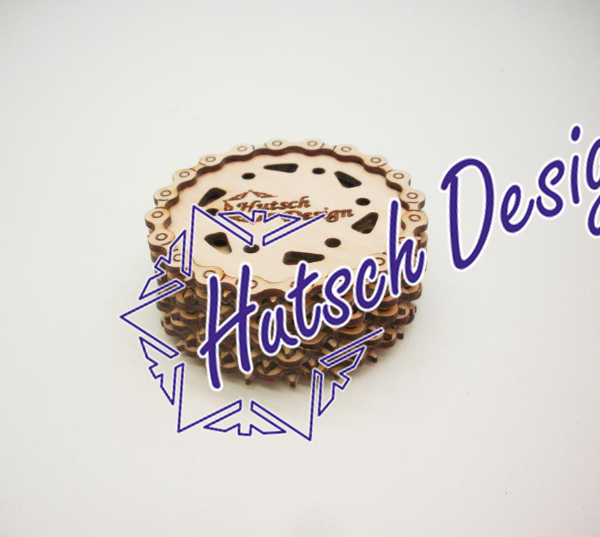 Bierdeckel Untersetzer Kettenblatt gelasert 1Stück