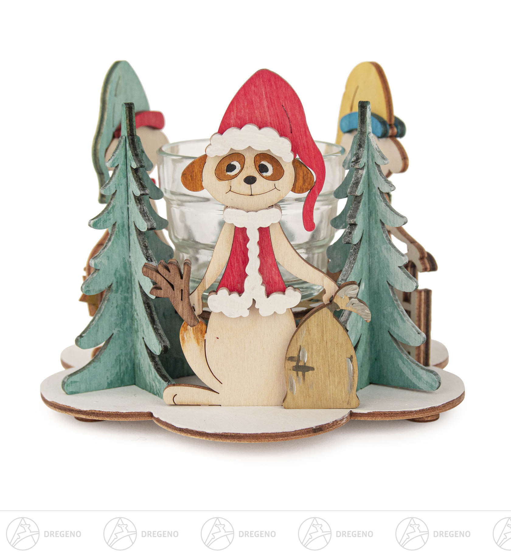 Bastelset Teelichthalter Erdmännchen 16x25cm