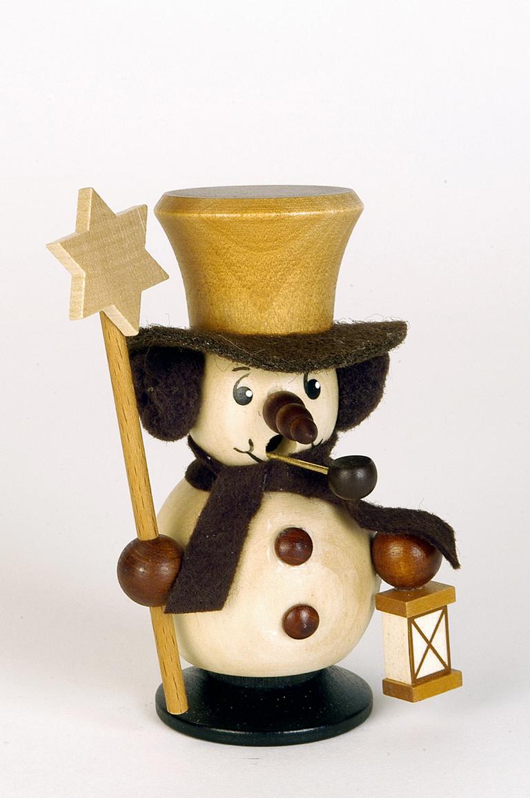 Räuchermann Schneebub Sternenträger natur  10,5 cm