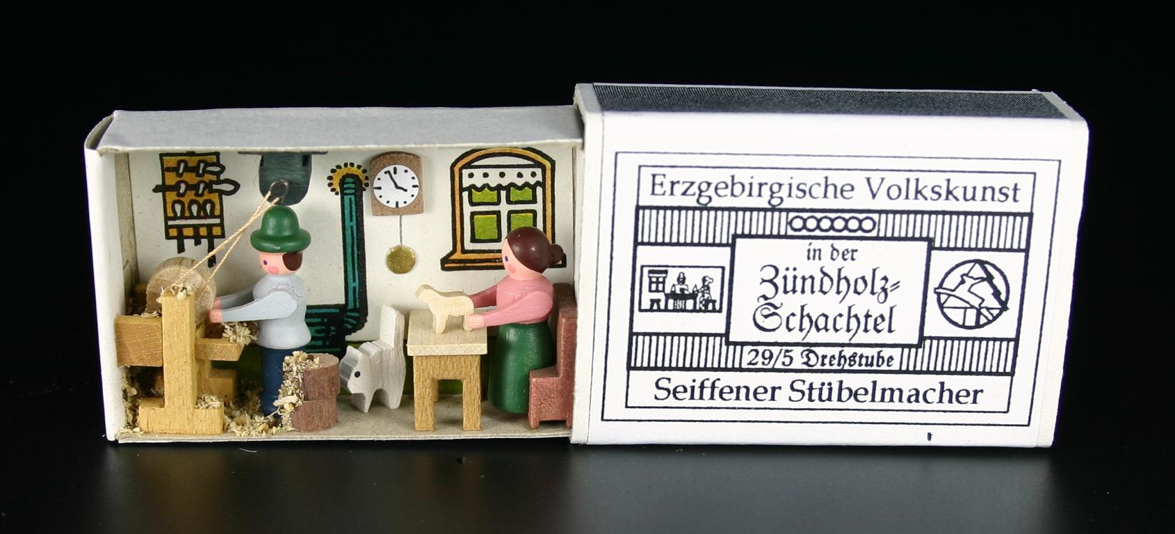 Zündholzschachteln Drehstube