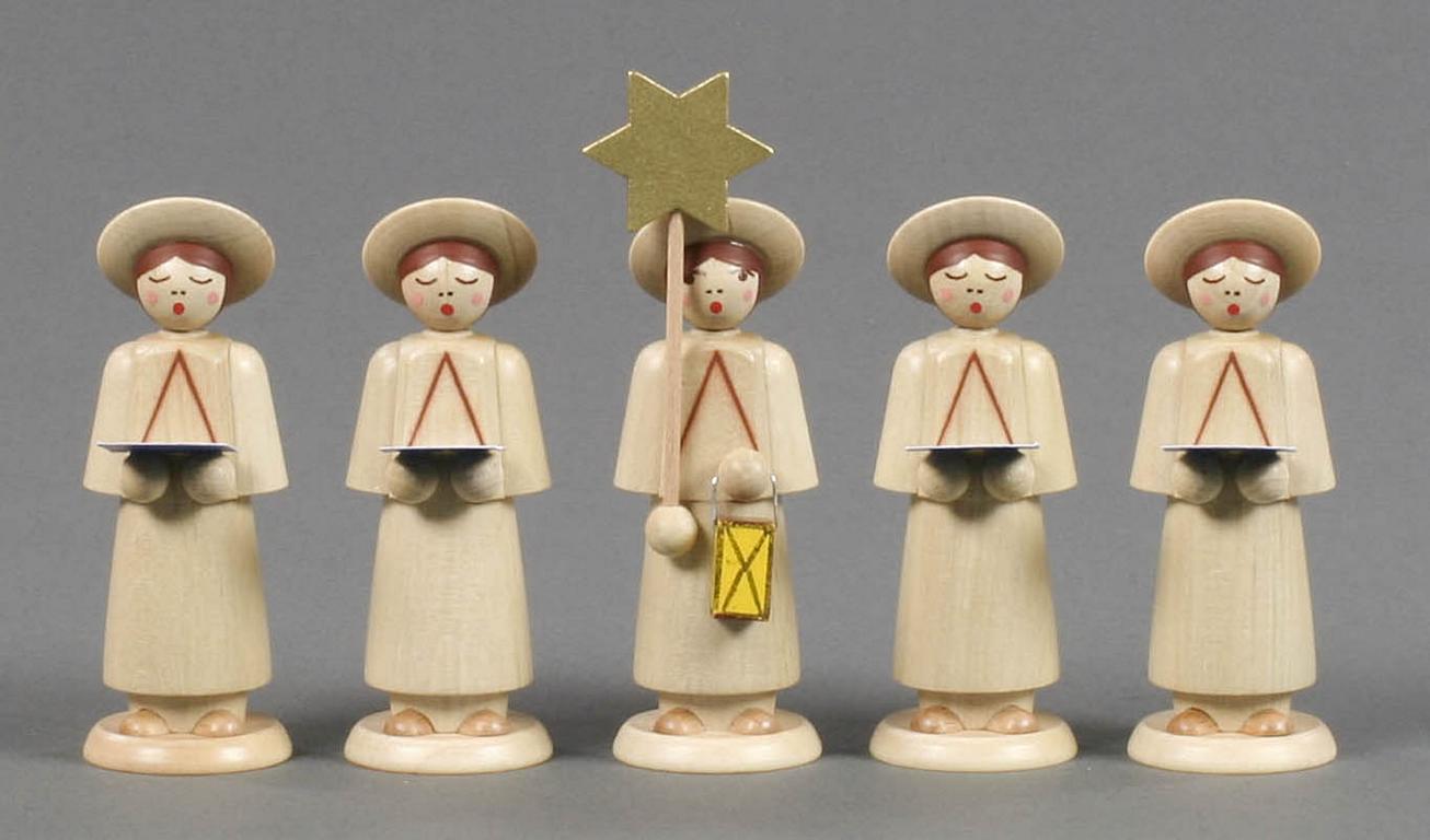 Kurrendefiguren natur, 9cm (5) Kurrendefiguren natur, 9cm (5)