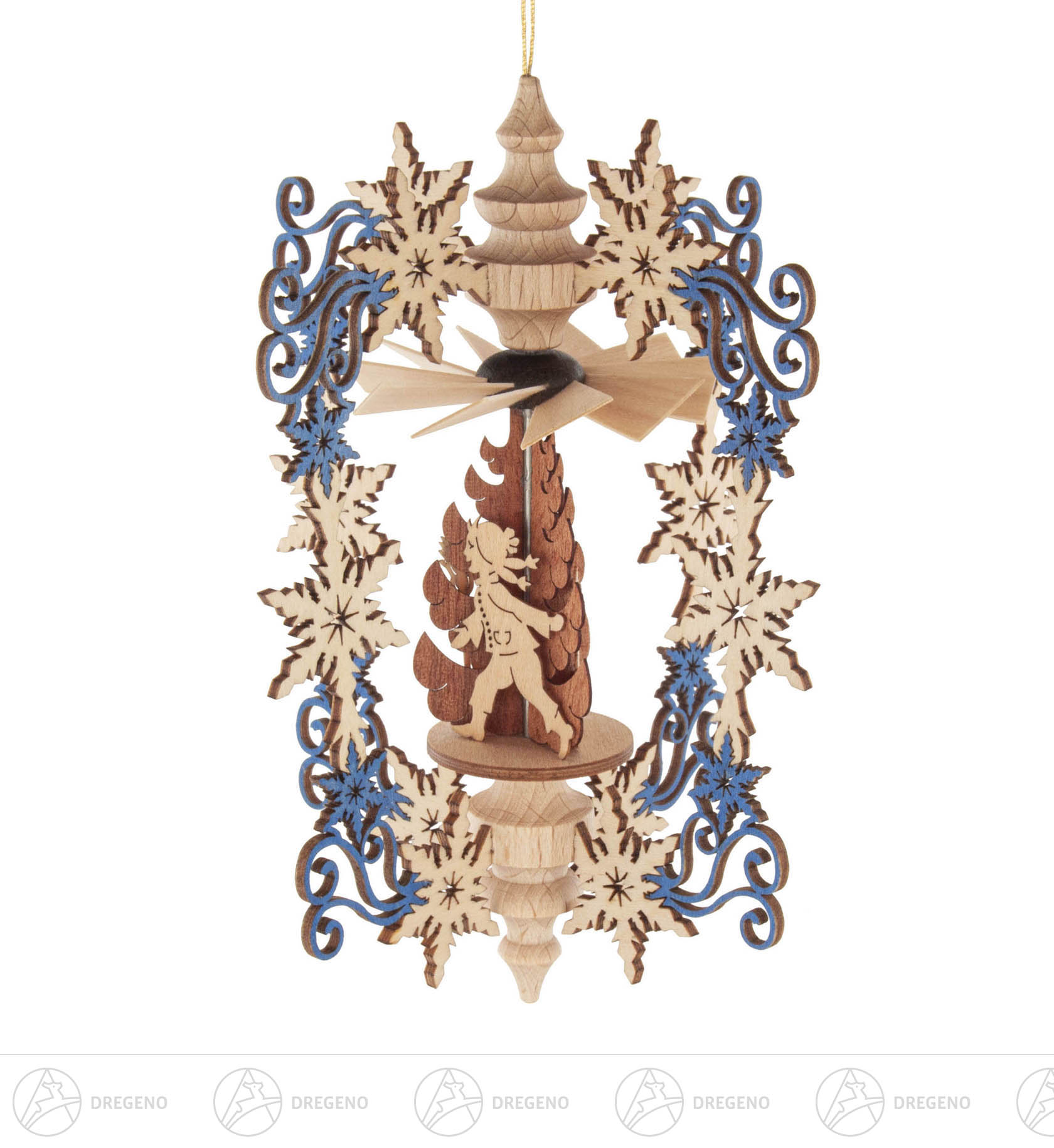 Wärmespiel Kristall Winterkinder zum Hängen 10cm