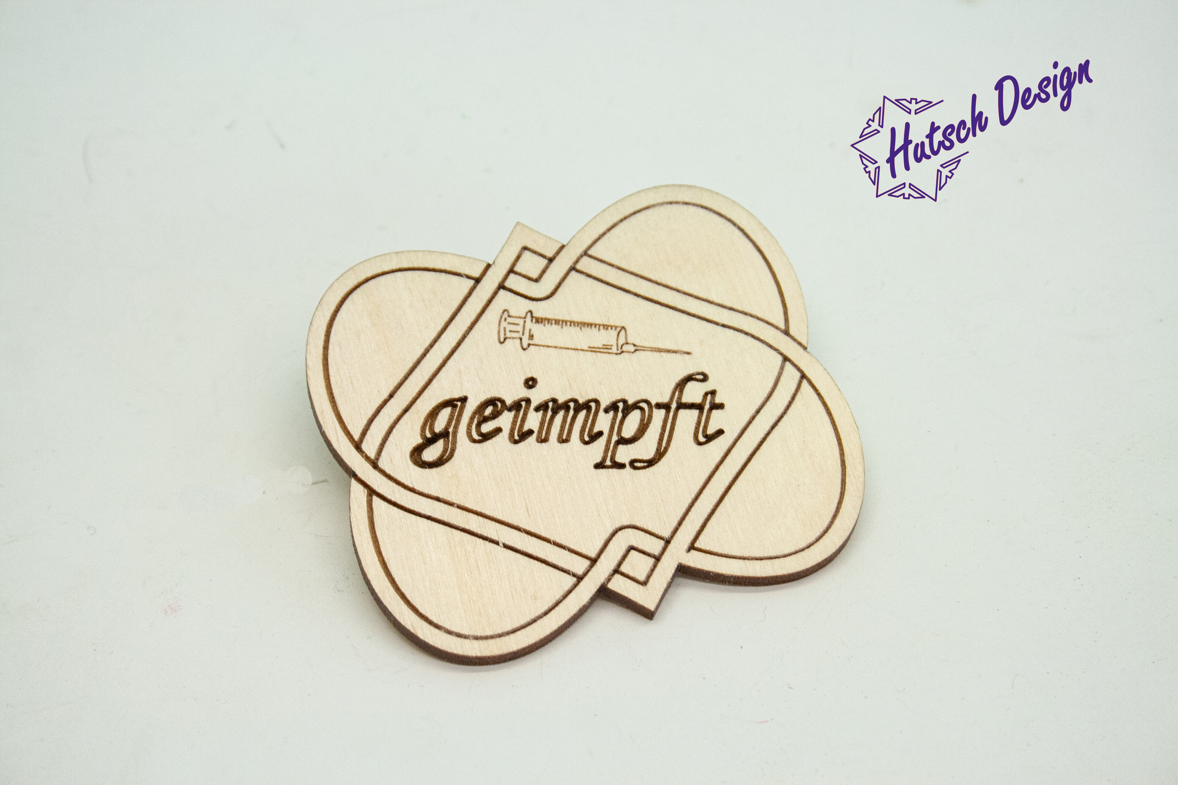 Anstecker geimpft 7cm geimpft Anstecker geimpft 7cm geimpft